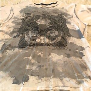Harley Davison - Vintage Tie Dye Skull & Wings Short Sleeve Shirt Size Large